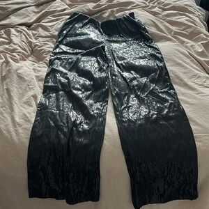 Crystal Kobe Sequin Wide-Leg Pants – Stretch Waist